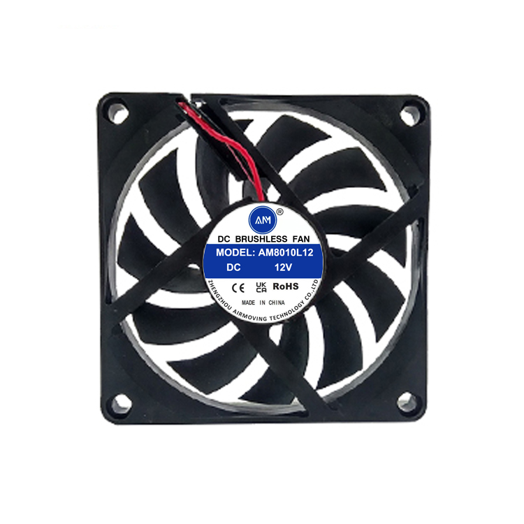 DC 8010 Axial Cooling Fan Muffin: 80x80x10 mm